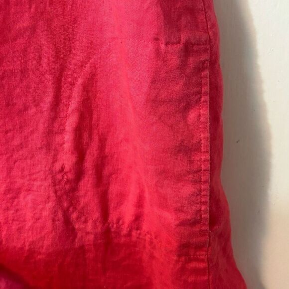 J. Jill L 100% linen coral sleeveless pocket dress - Picture 5 of 8